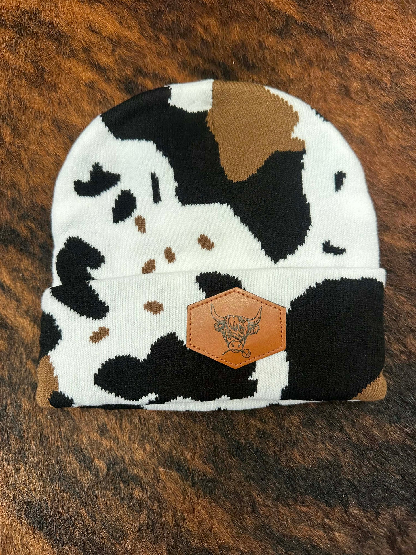 Cowprint Beanies