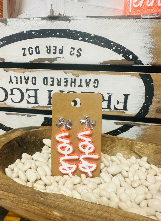 Game Day Bow Dangle Earrings