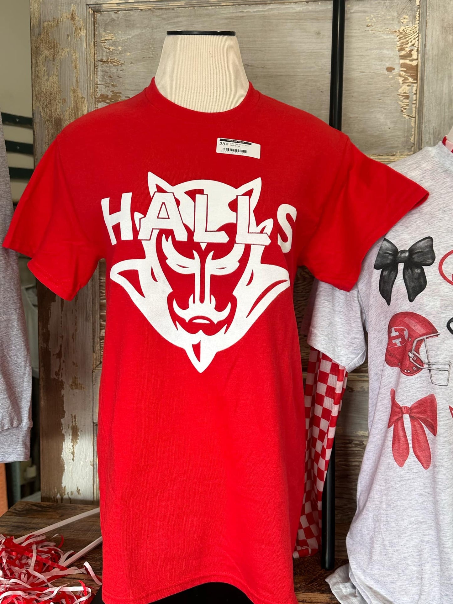 Halls Red Devils Red Tshirt (2x ONLY)