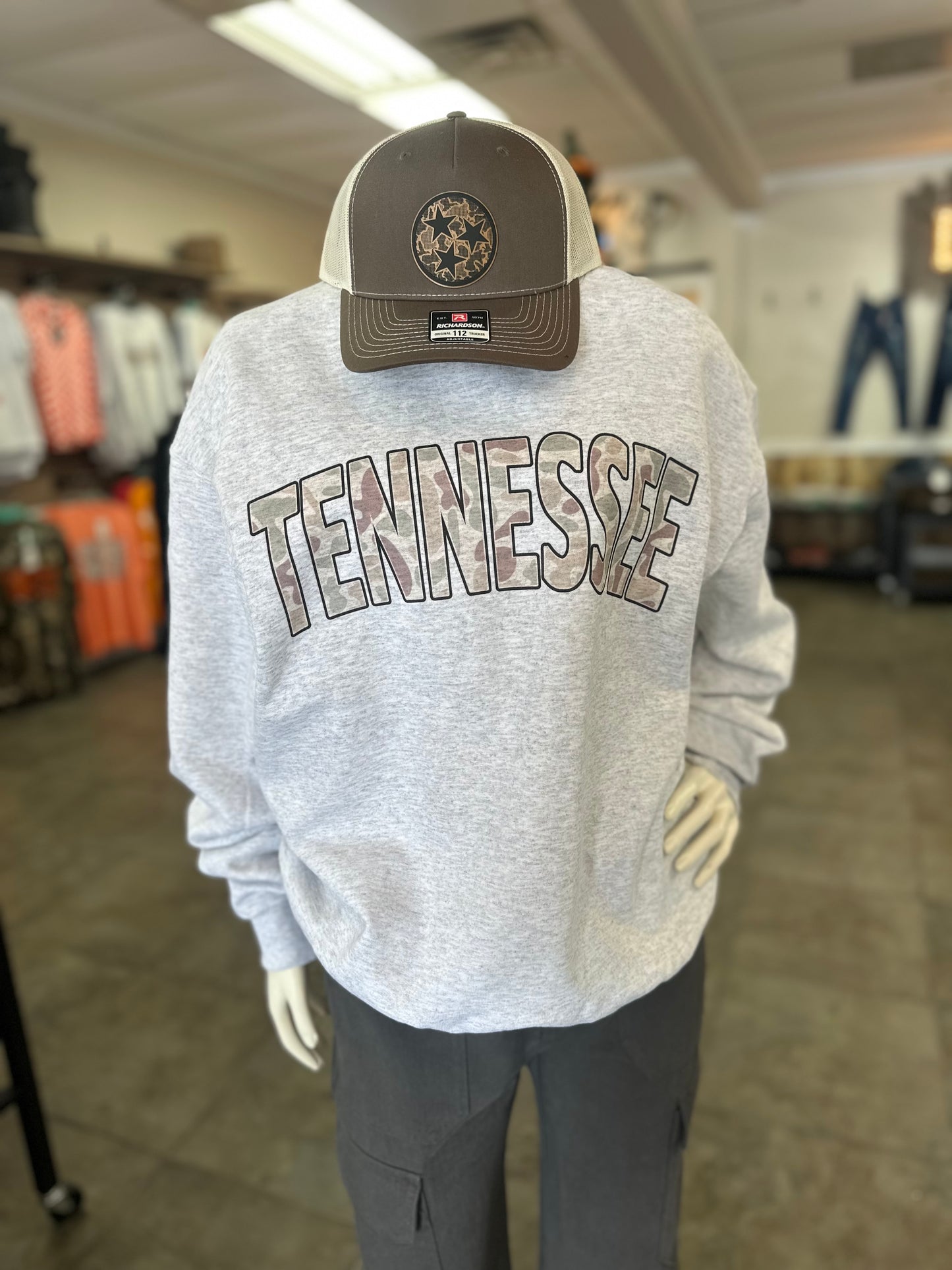 Ash Grey Tennessee Camo Sweatshirt