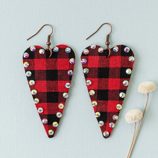 Red & Black Heart Earrings