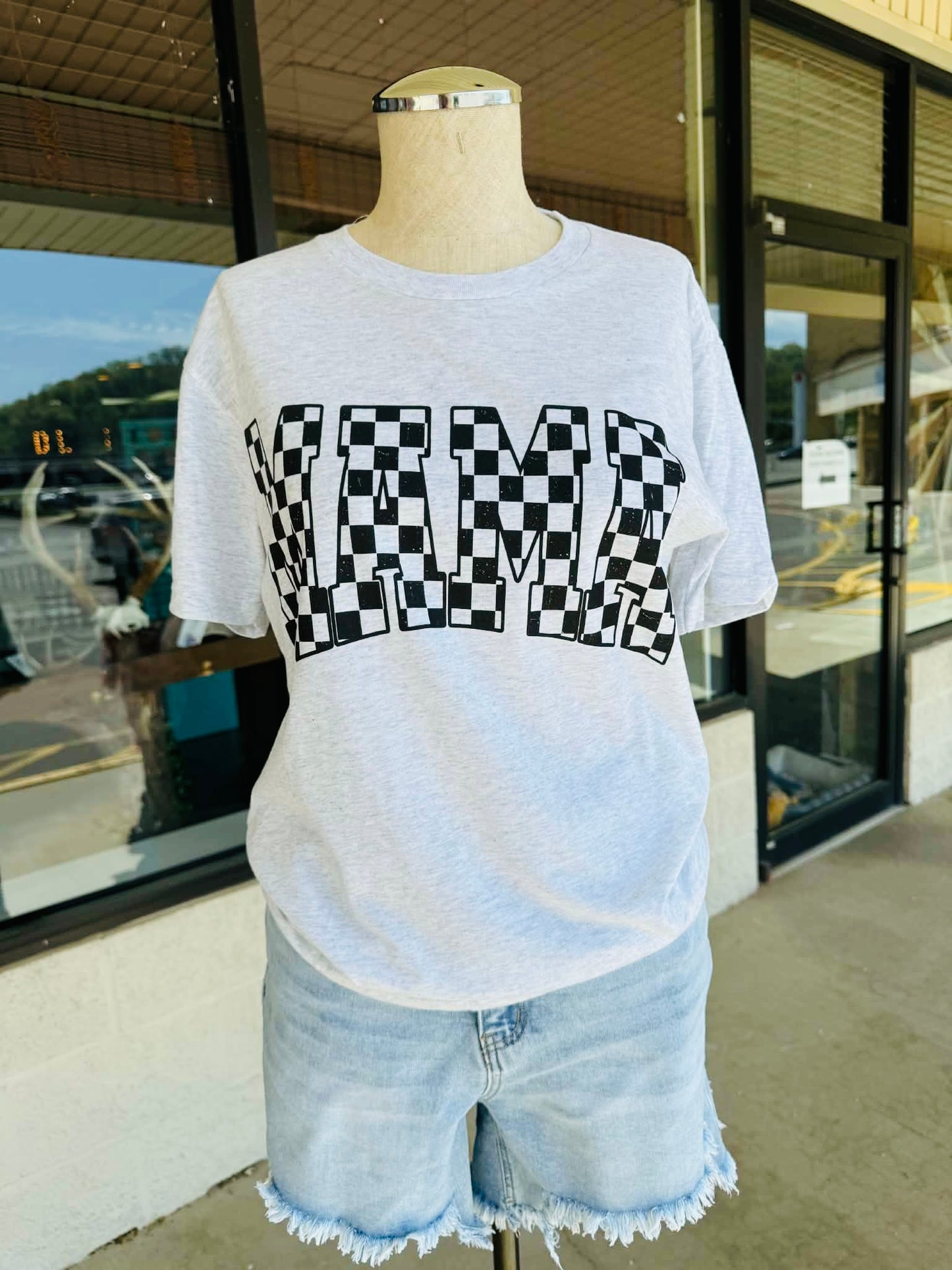 Mama Checkered Tshirt