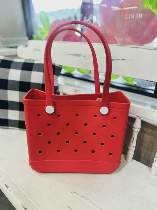 Red Rubber Tote