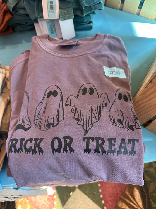 Purple Trick or Treat Ghost Tshirt