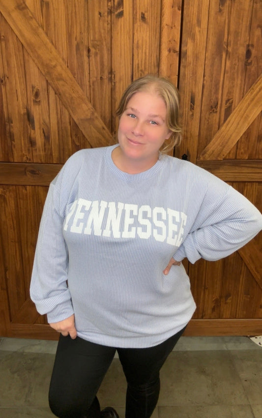 Blue TN Ribbed Sweatshirt