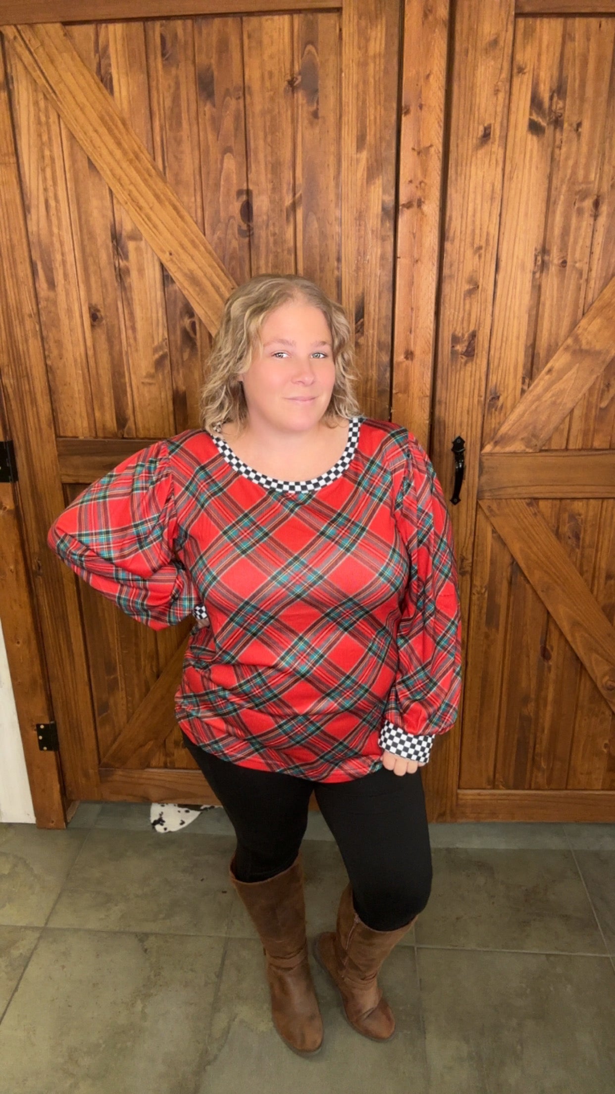 Merry & Checkered Top