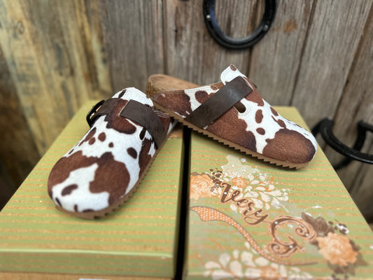 Andi Cow Print Clogs