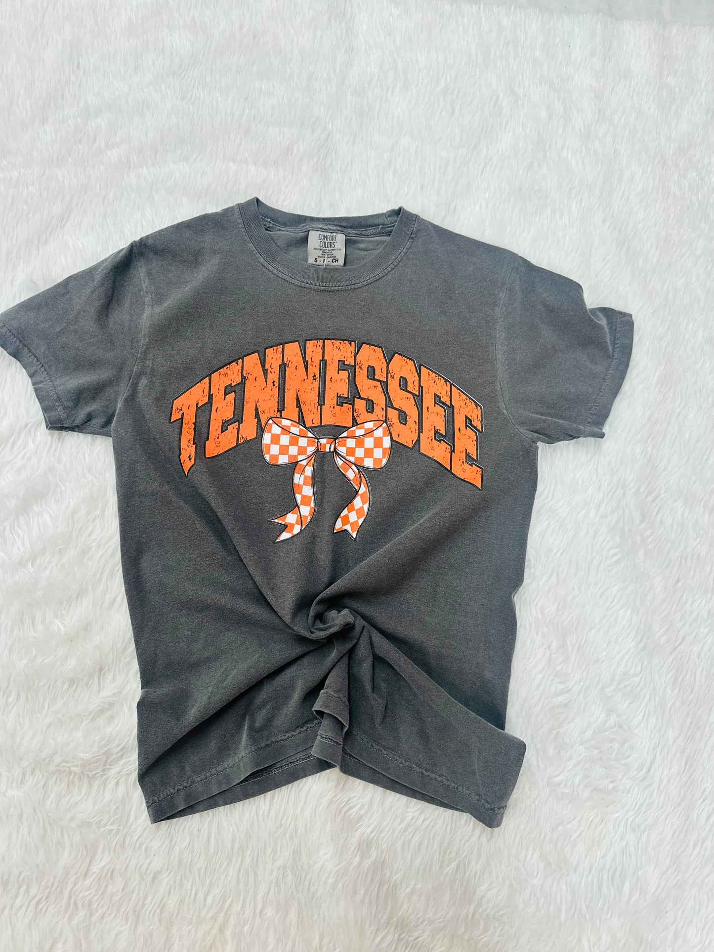 Tennessee Checkered Bow Tshirt