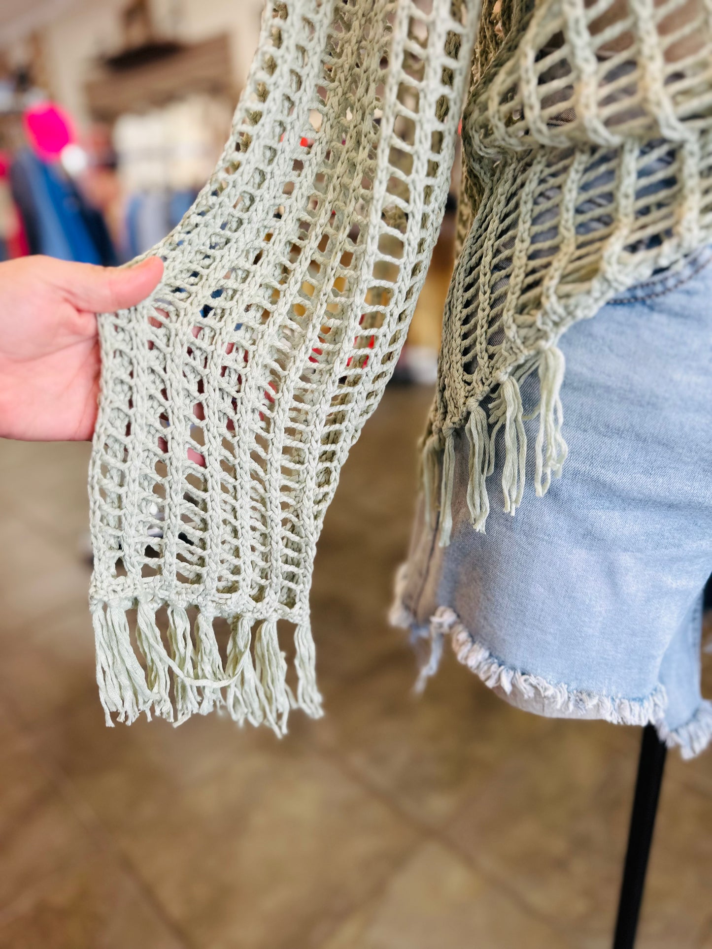 Beachside Breeze Top- Sage