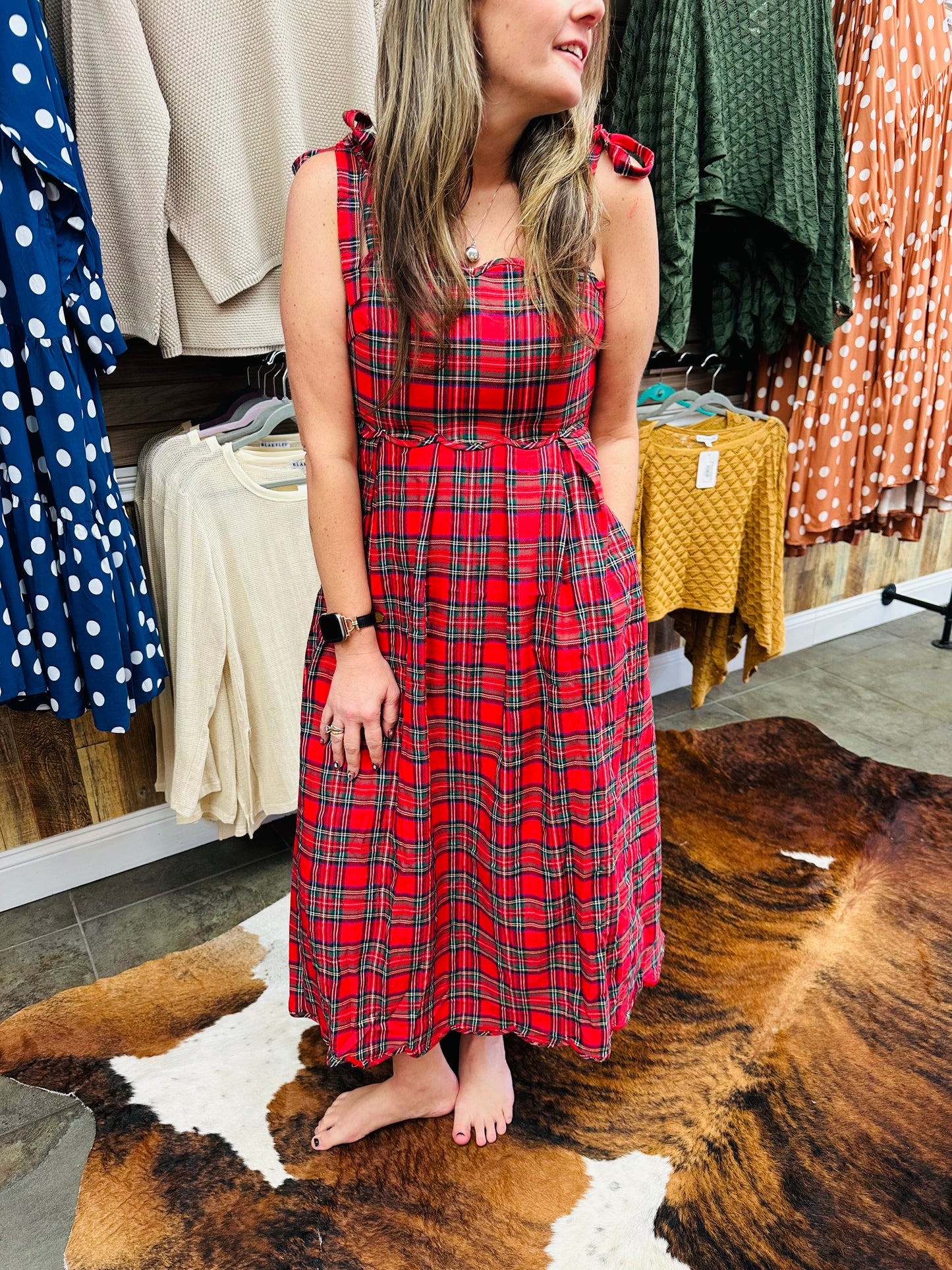 Red Plaid Dress