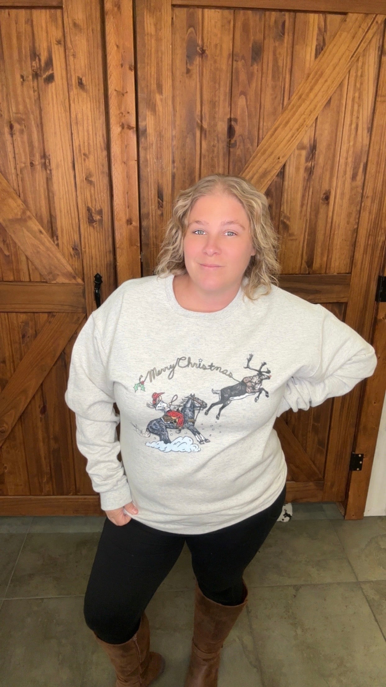 Santa's Breakaway Babe Sweatshirt