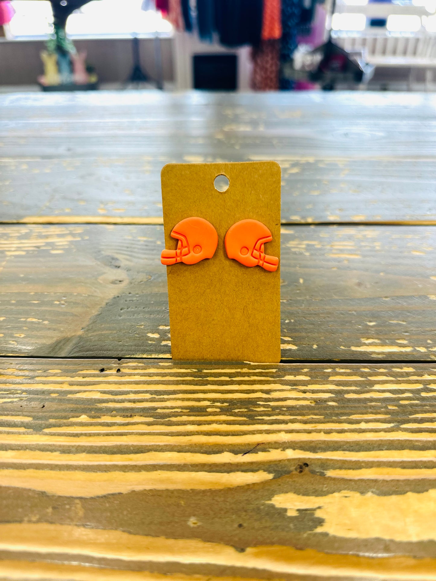 Orange Football Helmet Studs