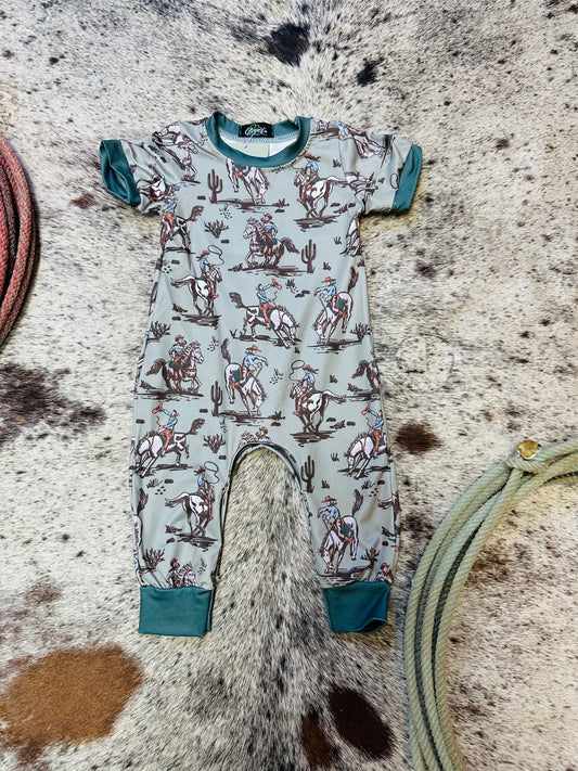 Army Lasso Boy Romper