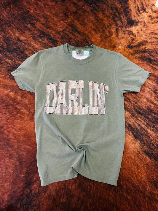 Darlin Camo on Moss Comfort Colors