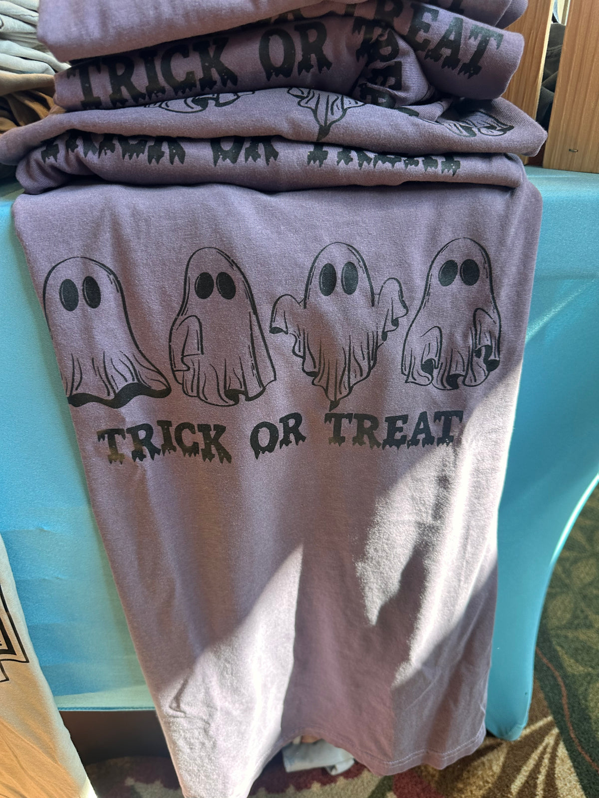 Purple Trick or Treat Ghost Tshirt