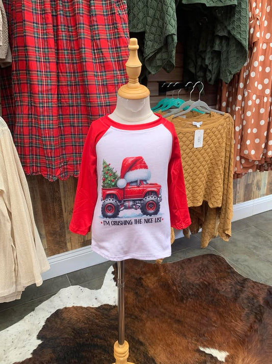 Crush Nice List Raglan Top