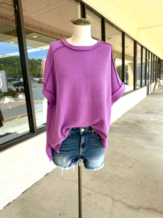 Lt. Plum Ribbed Top