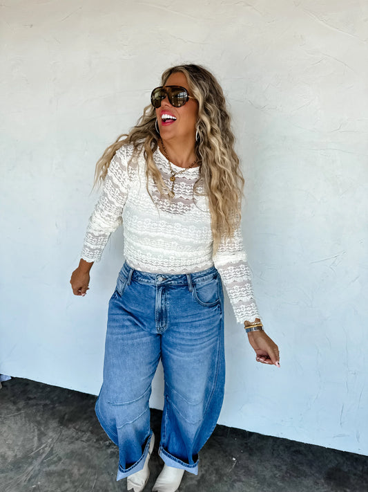 Ivory Lace Rosalie Top
