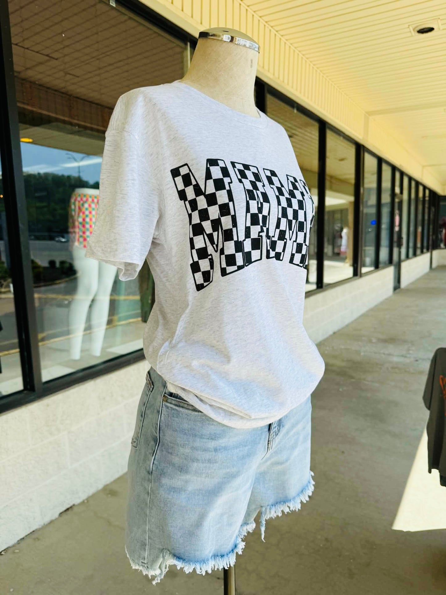 Mama Checkered Tshirt