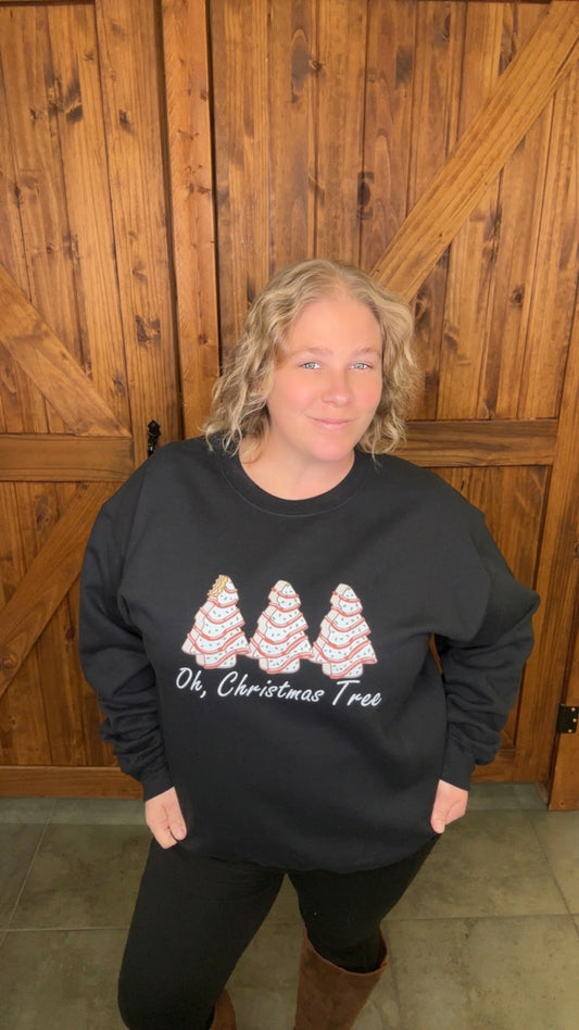 Christmas Tree Cakes Black Crewneck