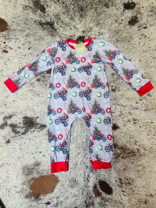 Motorcycle Santa Romper 12-24M