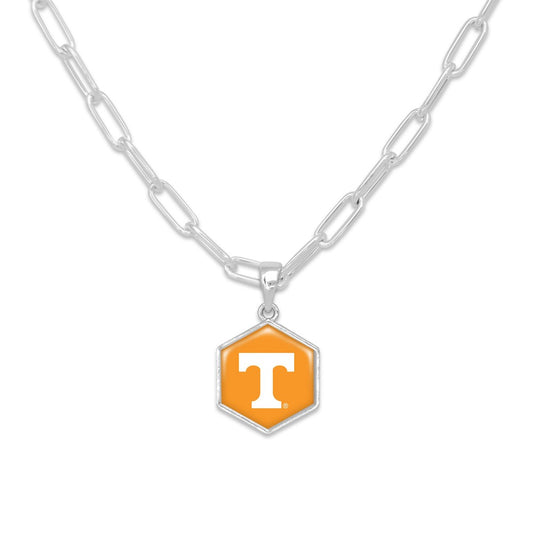 Silver Tone Paperclip Chain Link Necklace