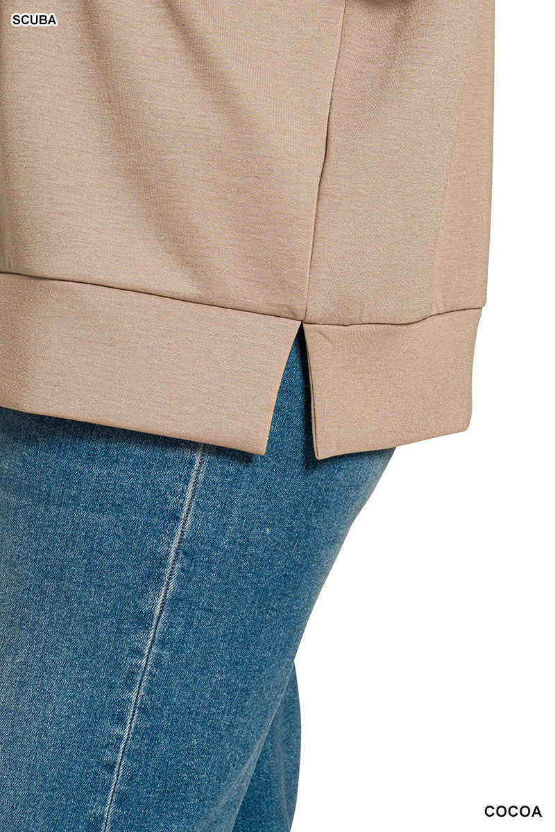 Plus Size Cocoa Scuba Lounge Set