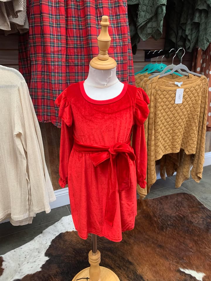 Red Velvet Girls Dress