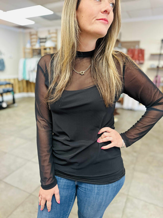 Night Sky Mesh Top