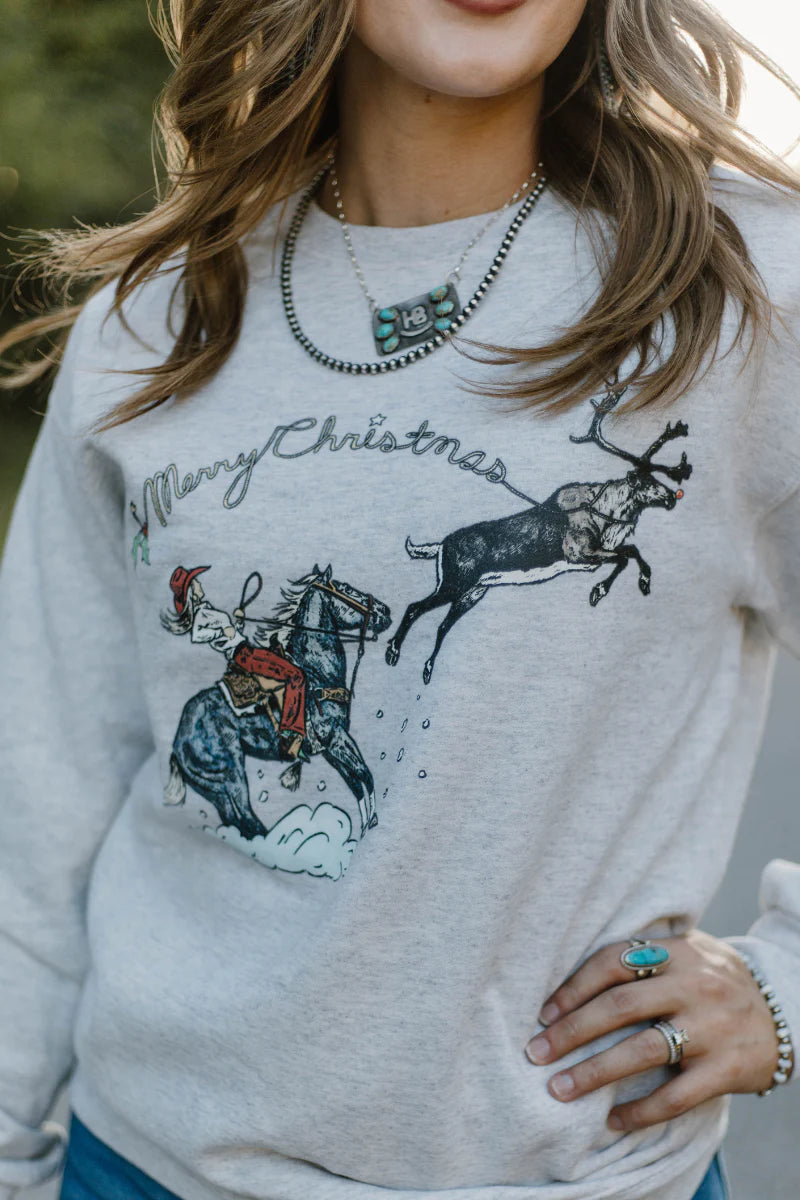 Santa's Breakaway Babe Sweatshirt