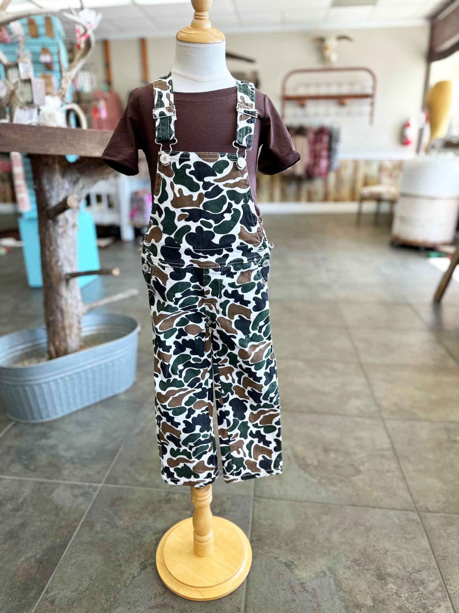 Boys Camo Overall Set