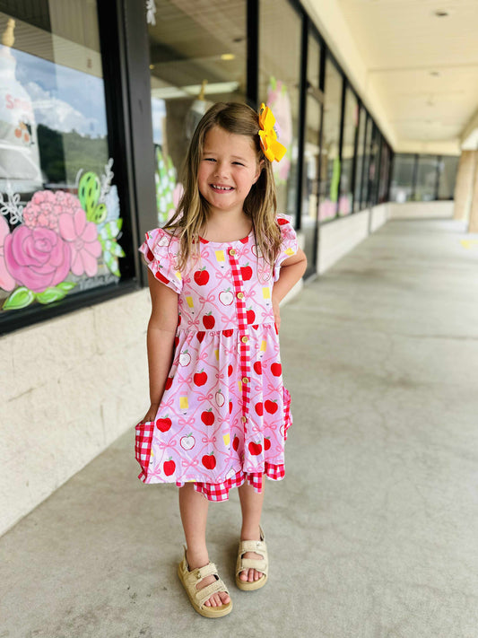 Girls Apple Coquette Dress