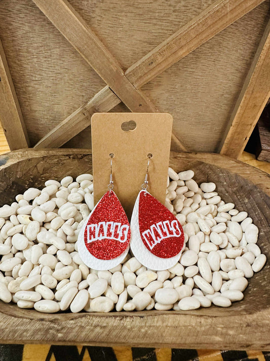 Halls Teardrop Glitter Earrings