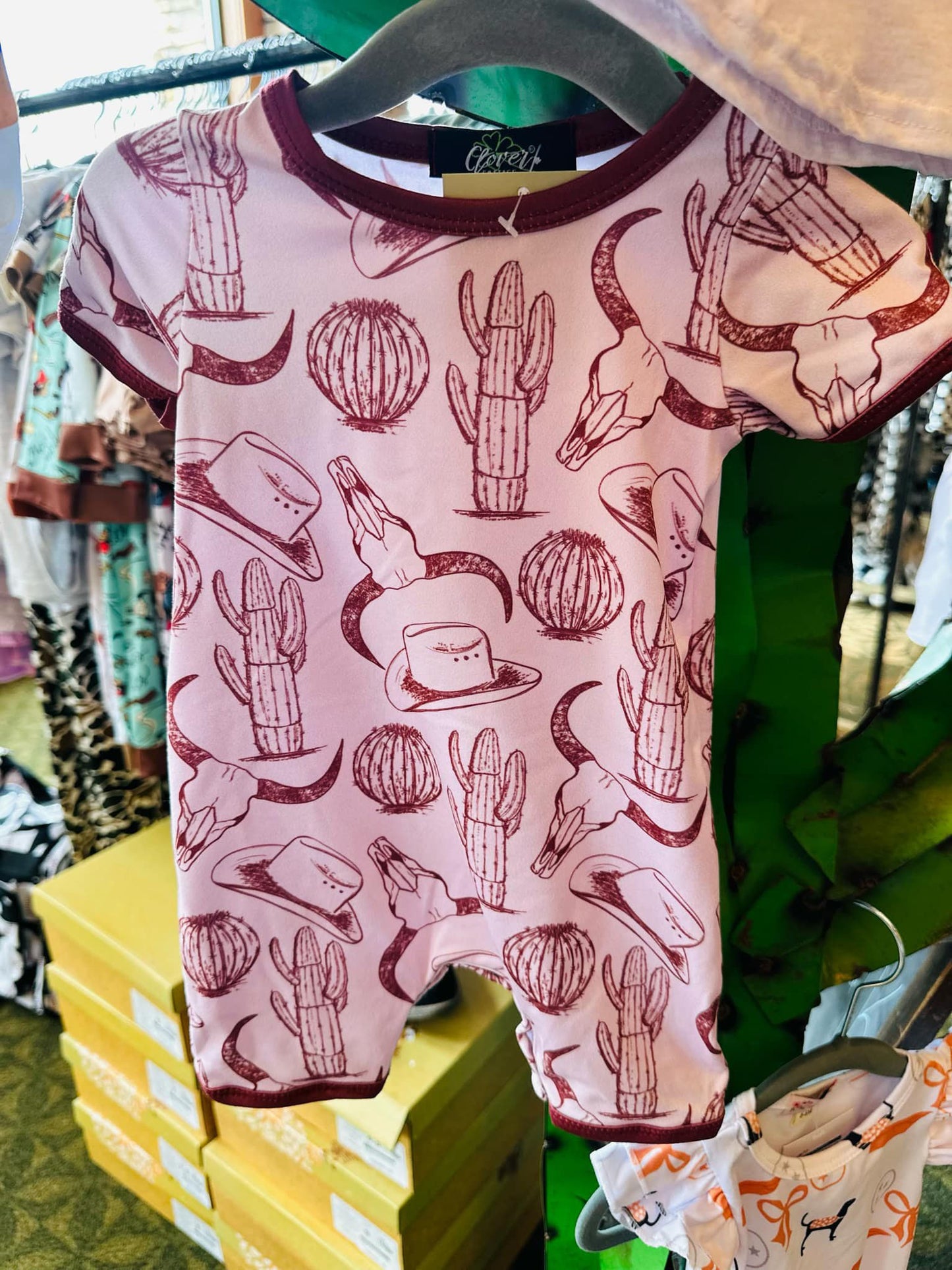 Out West Romper 0/6M