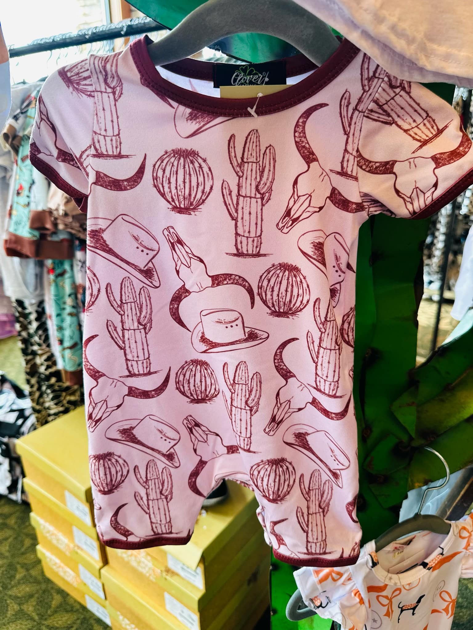 Out West Romper 0/6M