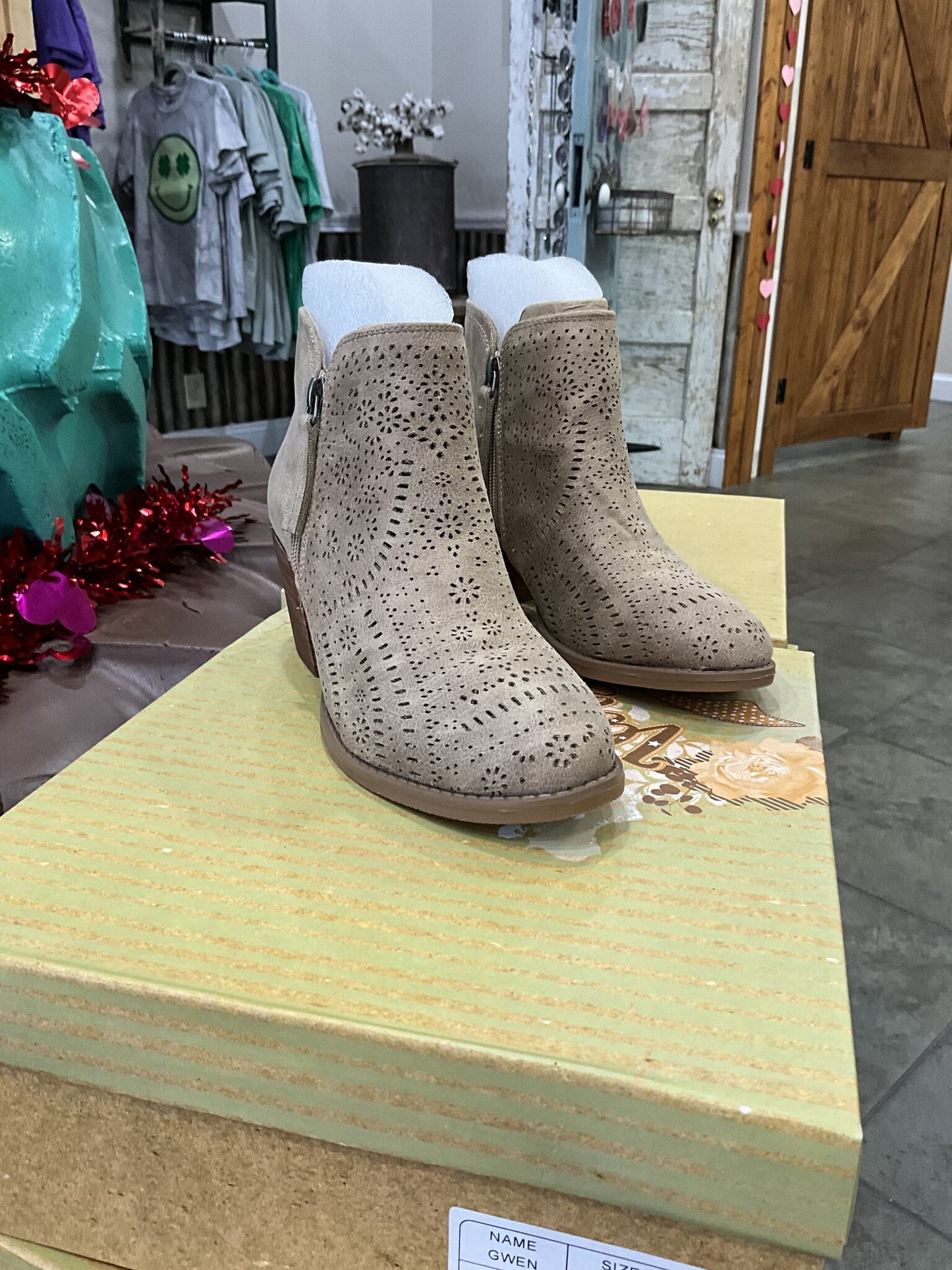 Gwen Beige Booties