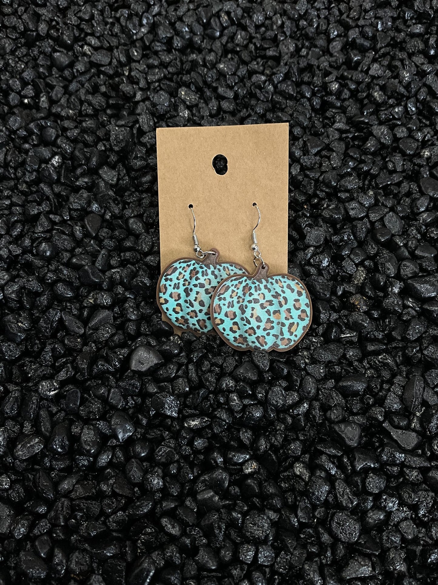 Leopard Pumpkin Dangle Earrings