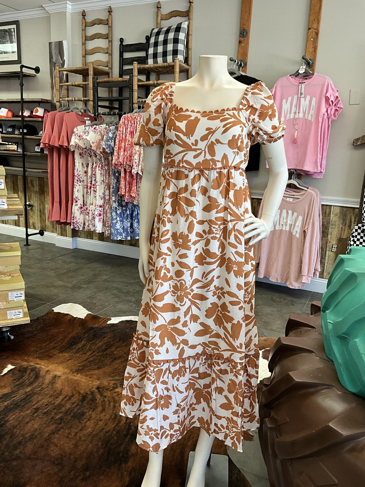 Casey Burnt Orange Dress