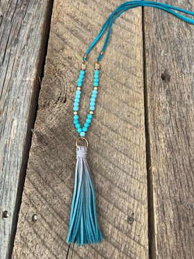 Asst. Leather Beaded Necklaces