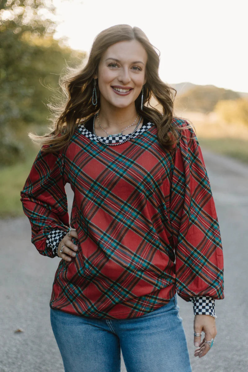 Merry & Checkered Top