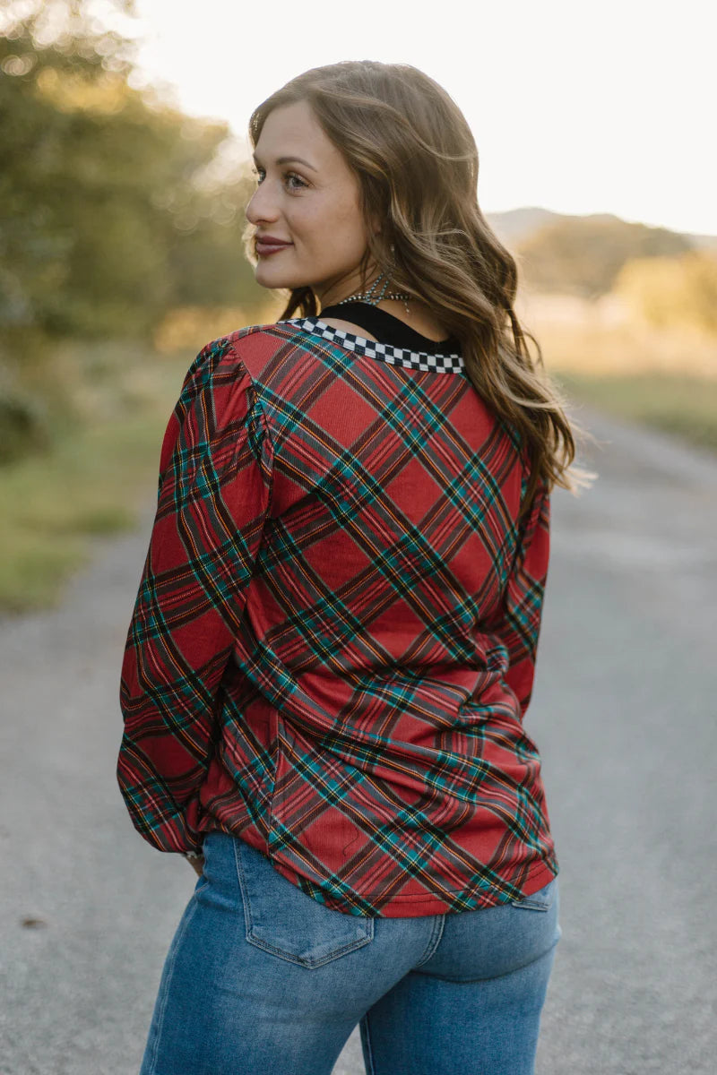 Merry & Checkered Top