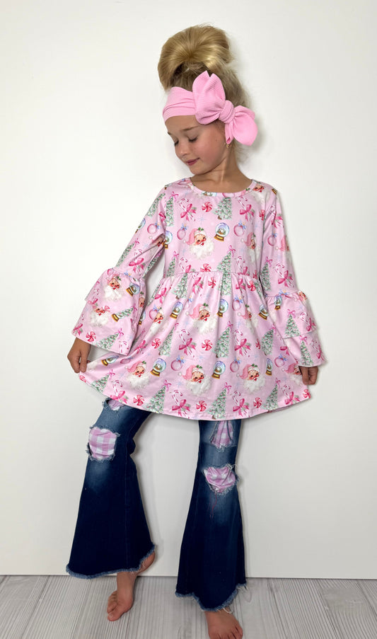 Snowglobe & Santa Girls Dress