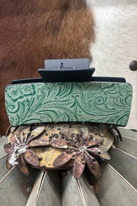 Cowgirl Tooled Claw Clip